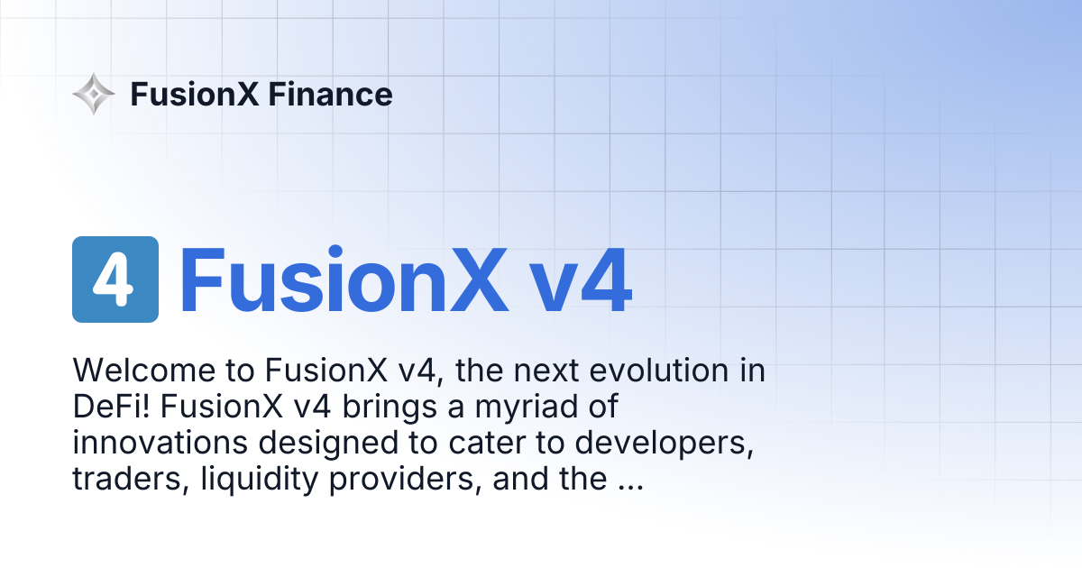 4️⃣ FusionX v4 | FusionX Finance